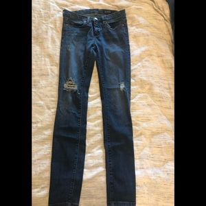 Skinny Jean with rips